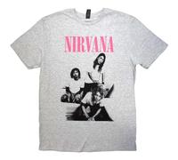 Nirvana T-Shirt Bathroom Photo – Offizielles Bandshirt – Herren grau meliert Größe L