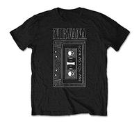 Nirvana T-Shirt Come As You Are Tape Band Logo – Offiziell Herren Schwarz S