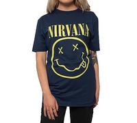 Nirvana T-Shirt Yellow Smiley Navy XL
