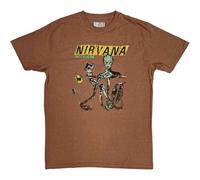 Nirvana T-Shirt Incesticide Band-Logo Offiziell Unisex Braun XXL