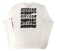 Nirvana T Shirt Incesticide Band Logo Nue offiziell Unisex Weiß Long Sleeve XL