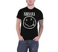 Nirvana - T-Shirt # M Unisex Black # White Smiley