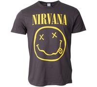 Nirvana T-Shirt mit Logo Print in grau XL