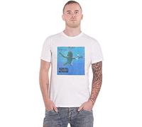 Nirvana T Shirt Nevermind Album Band Logo Nue offiziell Unisex Weiß L
