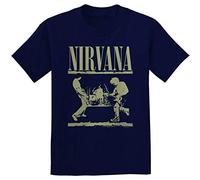 Nirvana Stage Männer T-Shirt dunkelblau XL 100% Baumwolle Band-Merch, Bands