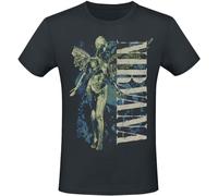 Nirvana Vertical Logo Männer T-Shirt schwarz M 100% Baumwolle Band-Merch, Bands, Nachhaltigkeit