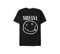 Nirvana - T-Shirt # Xl Unisex Black # White Smiley