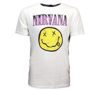 Nirvana Xerox Style Smiley T-Shirt - Offizielles Merch XXL Weiß