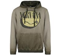 Nirvana Yellow Smiley Männer Kapuzenpullover grün L 100% Baumwolle Band-Merch, Bands, Urban Fashion