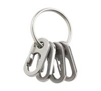 Nite Ize - KeyRing MicroLink - Schlüsselanhänger mit Karabinerhaken - Silber