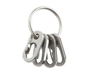 Nite Ize - KeyRing MicroLink - Schlüsselanhänger mit Karabinerhaken - Silber