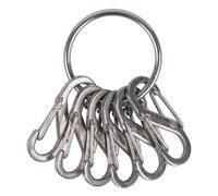 Nite Ize - NI-KRGS-11-R3_Silber Key Ring Steel S-Biner Edelstahl-Schl sselanh nger mit 6 Edelstahl-Schl sselhalter-S-Binern