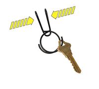 NITE Ize Schlüsselring KSQR-01-R6 SqueezeRing Easy Load Key Clip Schwarz 1St.
