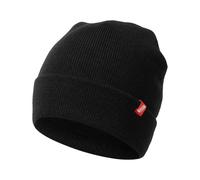 Nitras Strickmütze mit Rollrand, Winterfutter, 731 schwarz