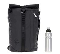 Nitro Bags Rucksack Scrambler 28 L Roll Top Kurierrucksack Fahrradrucksack Backpack + Flasche (Tough Black (schwarz Plane) 66)