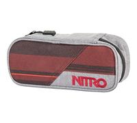 Nitro Pencil Case, Federmäppchen, Schlampermäppchen, Faulenzer Box, Federmappe, Stifte Etui, Red Stripes