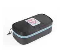 Nitro Pencil Case XL Inkl. Geo Dreieick & Stundenplan, Federmäppchen, Schlampermäppchen, Faulenzer Box, Federmappe, Stifte Etui, Schwarz