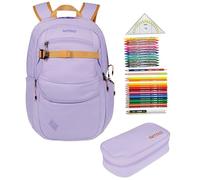 NITRO Schulrucksack 3 Teile Set Future Hero Lavender 0937 rmv