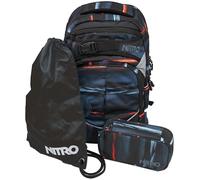 Nitro Superhero, Schulrucksackset, Rucksack, Backpack, abnehmbarer Hüftgurt, robuste Bodenplatte, Thermotasche, Laptopfach, Turnbeutel & Pencil Case XL,Acid