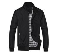 NITRY Jacke Herren Casual Sport Einfarbig Jacke Herren Komfortabel Warm Outdoorjacke Herren Langarm Jacke Herren Jugend Mode Trend Bomberjacken Herren B-Black 8XL