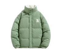 NITRY Langarm Jacke Herren Verdicken Komfortabel Warm Baumwolle Jacke Herren Leichte Mode Casual Kältejacke Herren Klassisch Trend All-Match Outdoorjacke Herren F-Bean Green M