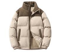 NITRY Langarm Jacke Herren Verdicken Komfortabel Warm Baumwolle Jacke Herren Leichte Mode Casual Kältejacke Herren Klassisch Trend All-Match Outdoorjacke Herren L-Coffee XL