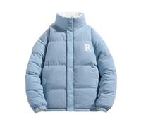 NITRY Langarm Jacke Herren Verdicken Komfortabel Warm Baumwolle Jacke Herren Leichte Mode Casual Kältejacke Herren Klassisch Trend All-Match Outdoorjacke Herren D-Light Blue L