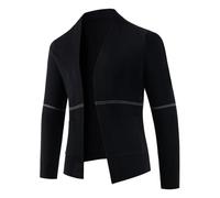NITRY Strickjacke Herren Casual Atmungsaktiv Komfortabel Knit Sweater Herren Temperament Mode Sweater Jacke Herren Draussen Warm Klassisch Gestrickte Jacke Herren J-Black M