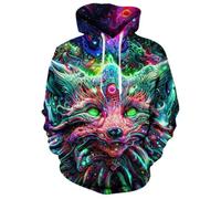 NITRY Sweatshirt Herren Casual Persönlichkeit Trend Langärmeliges Sweatshirt 3D Digitales Drucken Mode Hoodies Jugend Vintage Hip Hop Kapuzenpullover DD-04 L