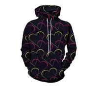 NITRY Sweatshirt Herren Jugend Vintage Hip Hop Langärmeliges Sweatshirt 3D Digitales Drucken Mode Hoodies Casual Persönlichkeit Trend Kapuzenpullover FF-06 4XL