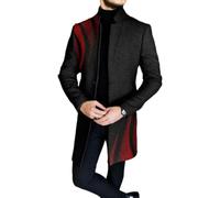 NITRY Übergangsjacke Herren Mittlere Länge Mode Casual Langarm Jacke Herren Regular Fit Persönlichkeit Trend Outdoorjacke Herren Urban Jugend Temperament Vintage Jacke Männer T-20 4XL