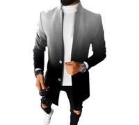 NITRY Übergangsjacke Herren Mittlere Länge Mode Casual Langarm Jacke Herren Regular Fit Persönlichkeit Trend Outdoorjacke Herren Urban Jugend Temperament Vintage Jacke Männer Q-17 5XL