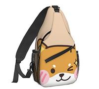 NiuKom Schultertasche für Damen, Umhängetasche, lässiger Tagesrucksack, Rucksack, Herren, Brusttasche, Fitnessstudio, Radfahren, Reisen, Wandern, Kawaii Koki Corgi Hund gelb, Einheitsgröße,