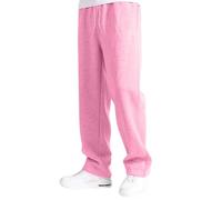 NIULI Baggy Jogginghose Herren Weites Bein Open Leg Jogger Breit Sweatpants Männer Baumwolle Warm Elastische Taille Freizeithose Lang Sweathose Track Sweat Pants, S-3XL(Pink,S)