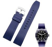 Nixiamy Fluorkautschuk Uhrenarmband 19mm 20mm 21mm 22mm Soft FKM Gummi Armband mit Schnellverschluss Geeignet Universal Ersatzband für Herren Damen