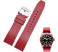 Nixiamy Fluorkautschuk Uhrenarmband 19mm 20mm 21mm 22mm Soft FKM Gummi Armband mit Schnellverschluss Geeignet Universal Ersatzband für Herren Damen