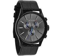 Nixon Armbanduhr Sentry Chrono Leder Black Gator
