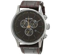 Nixon Armbanduhr Sentry Chrono Leder Brown Gator