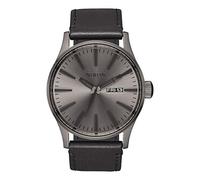 Nixon Armbanduhr Sentry Leder Gunmetal / Black