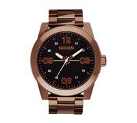 Nixon Corporal Armbanduhr für Herren in der Farbe Chocolate mit Armband aus Edelstahl, Wasserdichtigkeit: 10 bar, Gehäusedurchmesser: 48 mm, A346-5253-00