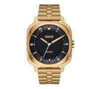 Nixon Fremont 40 Unisex Armbanduhr Gold Schwarz, Quarz Analog Uhr mit Edelstahlgehäuse und Edelstahlarmband, 40 mm, 10 bar wasserdicht, A1444-513-00