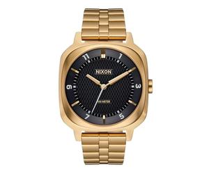 Nixon Fremont 40 Unisex Armbanduhr Gold Schwarz, Quarz Analog Uhr mit Edelstahlgehäuse und Edelstahlarmband, 40 mm, 10 bar wasserdicht, A1444-513-00