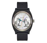 Nixon Hannah Eddy Time Teller OPP Herren Armbanduhr aus Meeresplastik und Silikon in der Farbe Schwarz 40mm, Wasserdichtigkeit: 10Bar, A1366-000-00