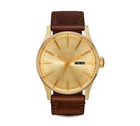 Nixon Herren Analog Quarz Uhr mit Leder Armband A1138-2591-00