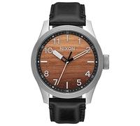 Nixon Herren Analog Quarz Uhr mit Leder Armband A975-2457-00