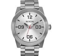 Nixon Herren Armbanduhr Corporal SS in der Farbe Silber mit Edelstahlarmband, Gehäusedurchmesser: 48 mm, A346-179-00