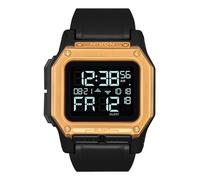 Nixon Herren Armbanduhr Regulus A1180 Digital TR90/TPU 80 Schwarz-Gold 46mm, Wasserdichtigkeit: 10 Bar, A1180-010-00