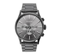Nixon Herren Armbanduhr Sentry Chrono mit Armband aus Edelstahl 25mm, Wasserdichtigkeit: 10 Bar, Farbe; Purpur-Anthrazit, Gehäusedurchmesser: 42 mm, A1390-632-00