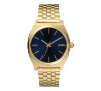 Nixon Time Teller Herrenuhr Analog Quarz mit Edelstahl Armband All Light Gold / Cobalt