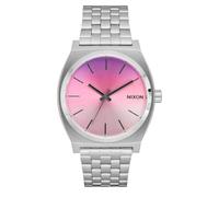 Nixon Herren Armbanduhr TIME Teller mit silberfarbigem Edelstahlarmband, 10 Bar, Gehäusedurchmesser: 37 mm, A045-5356-00